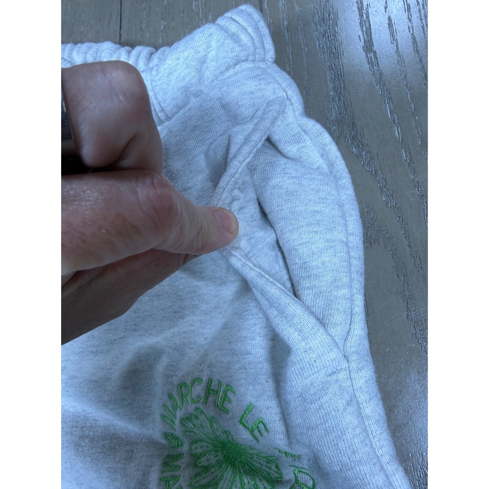 Mardi Mercredi Shorts Womens Small Gray Heather‎ Cotton French Terry Logo Sweat - Picture 9 of 14